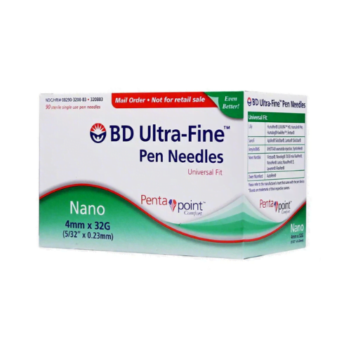 BD Nano Pro Pen Needles Ultrafine 1 BD Nano Pro Pen Needles Ultrafine 4mm 32G 100 Pack