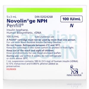 Novolin GE NPH Penfill Cartridge 6 novolin ge nph penfill cartridge 1
